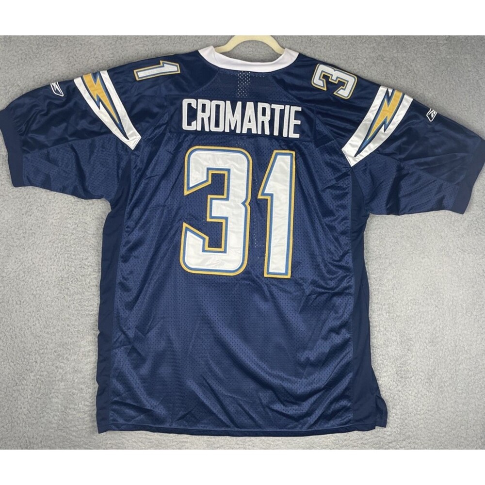 VTG Reebok Authentic Jersey Antonio Cromartie #31 Chargers Mens 56 3XL Blue NWT